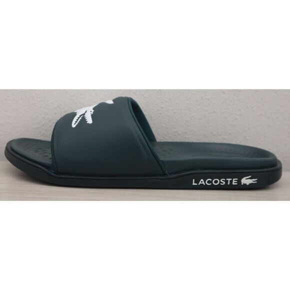 Lacoste 0922-1-CMA Men\'s Sz 12 Dark Green/White Croco Dualiste Slides Sandals main image 7